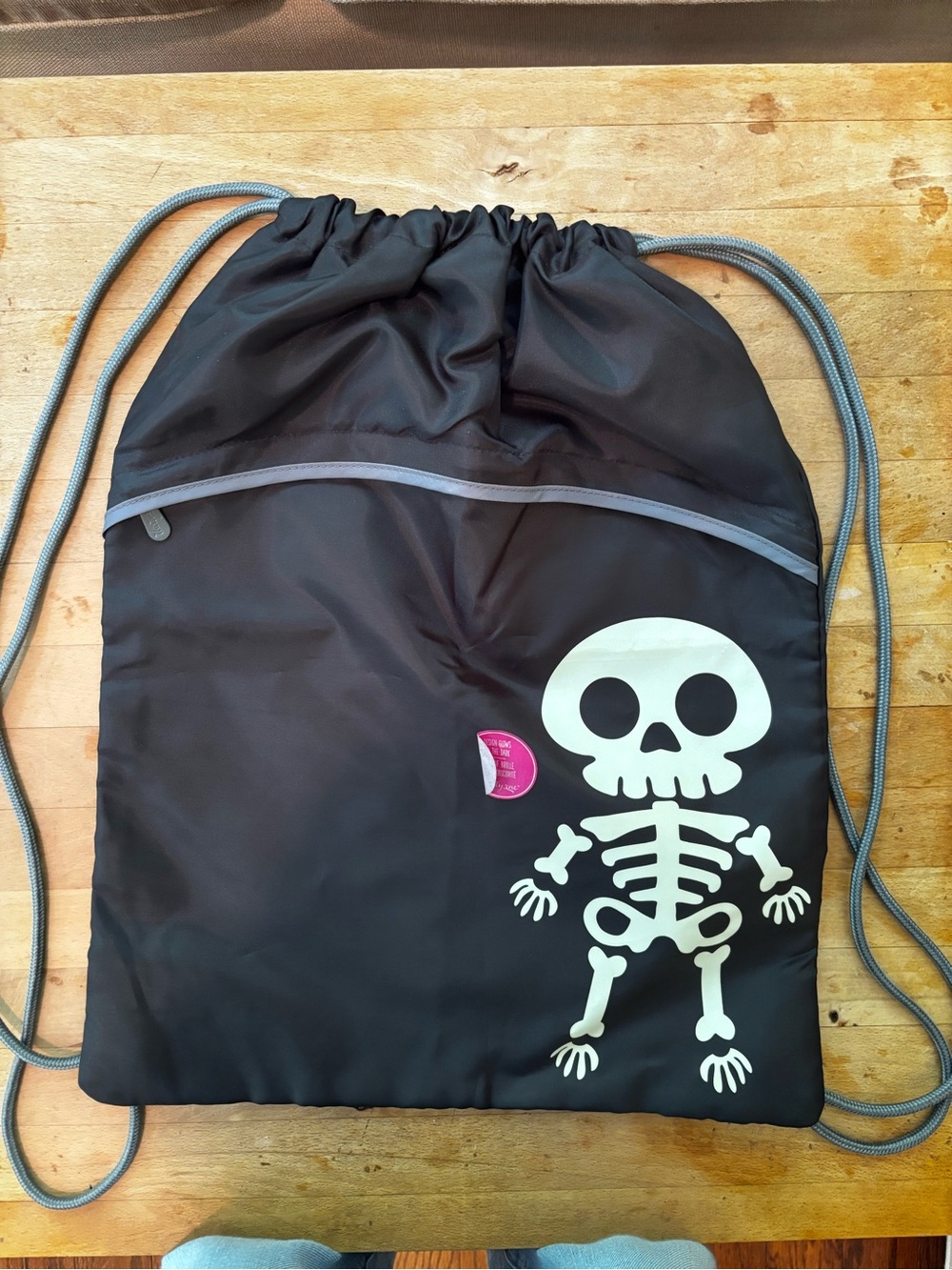 Thirty-One Glow-in-the-Dark Skeleton Drawstring Backpack | NWOT
